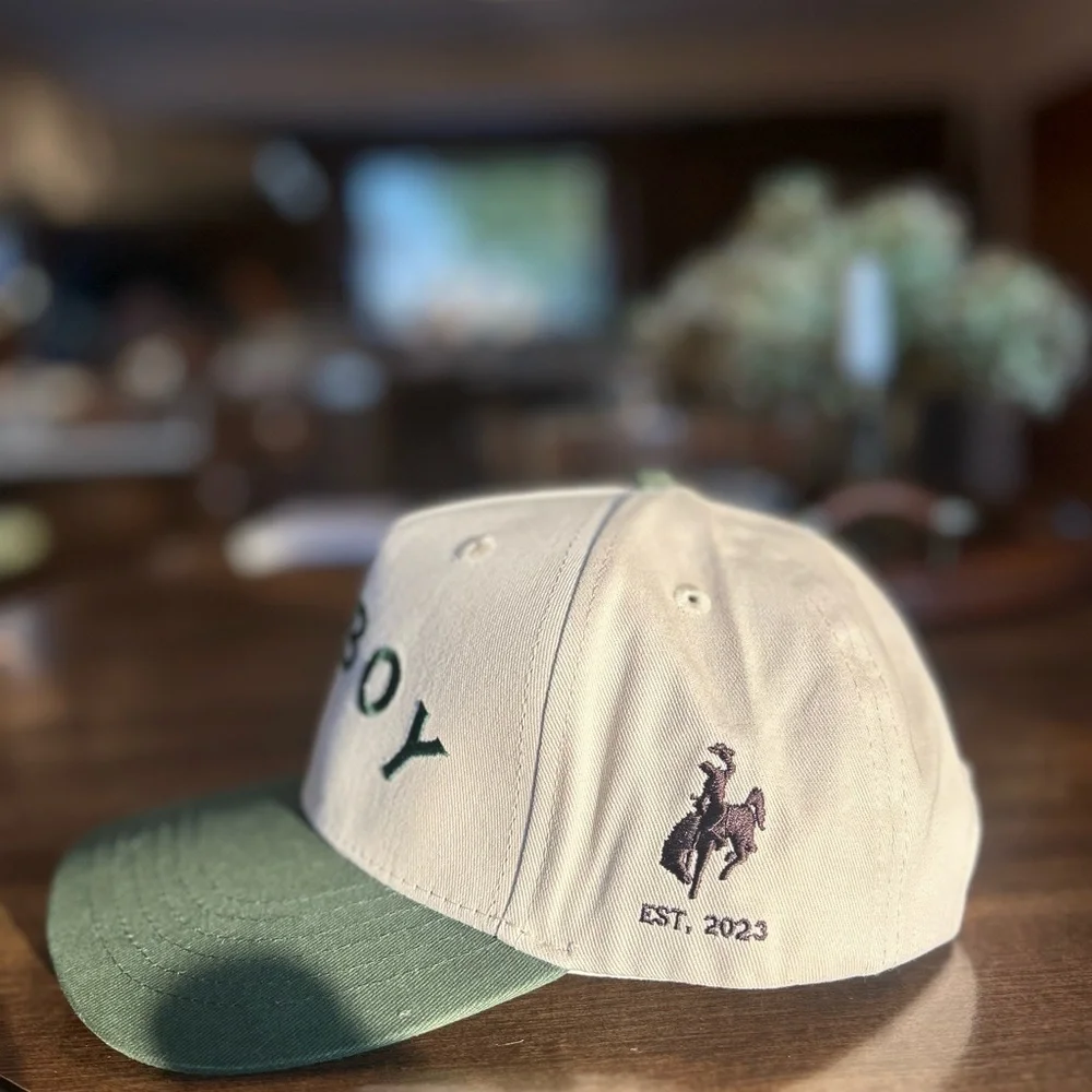 Green and White Cowboy Hat - Picture 2 of 6